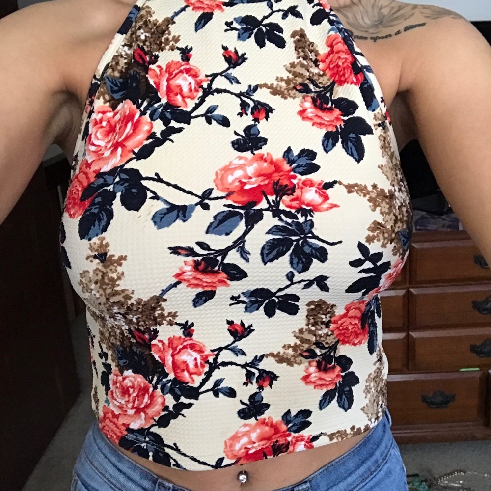 Floral crop top